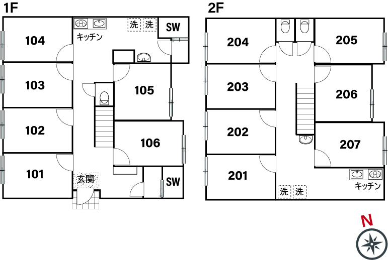 C103/L76 Tokyoβ 糀谷1間取り図