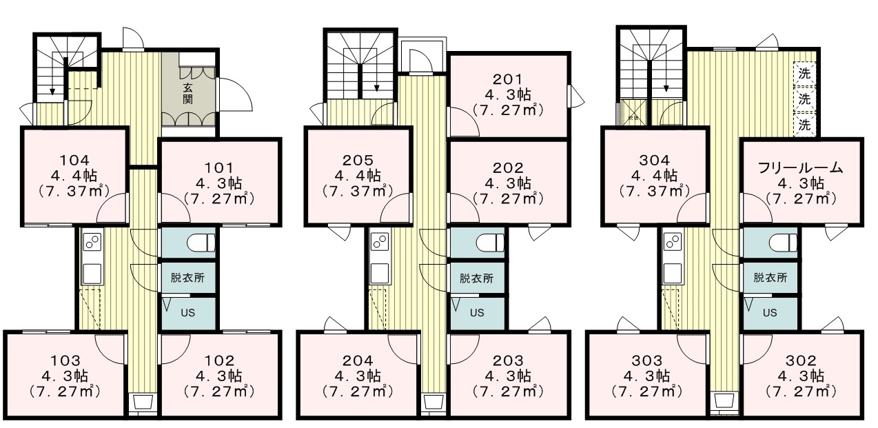 T16/F1 TOKYO β 谷在家15間取り図