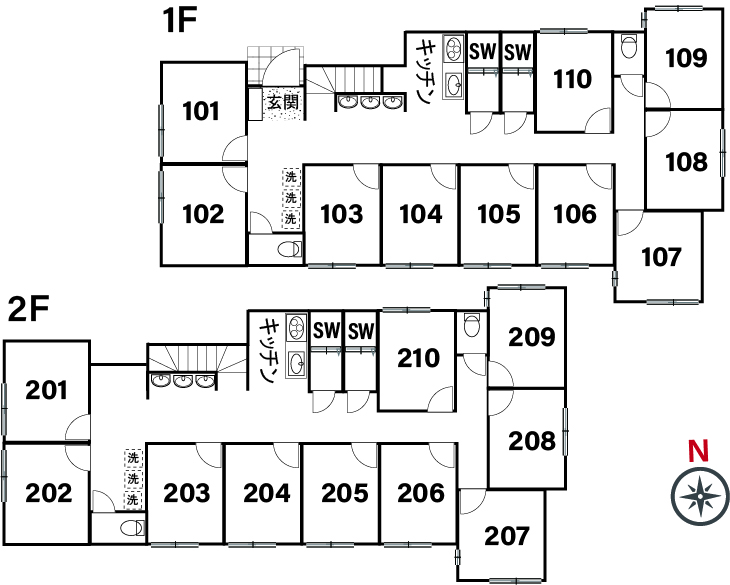 C139 Co-living house 绫濑間取り図