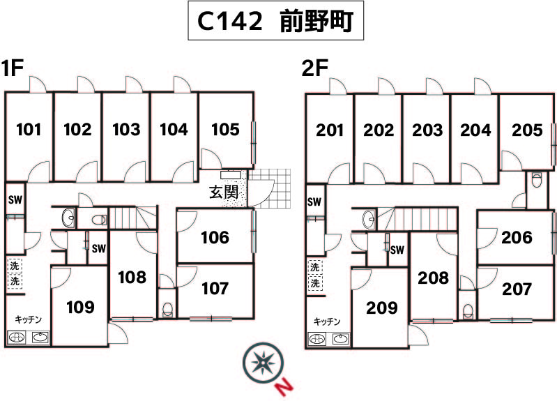 C142/K513 Tokyoβ Itabashi-honcho 2 (co-living house Maenocho)間取り図