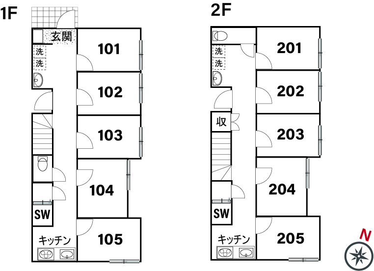 C132/J236 Tokyoβ Senkawa 7 (co-living house Senkawa Ⅲ)間取り図