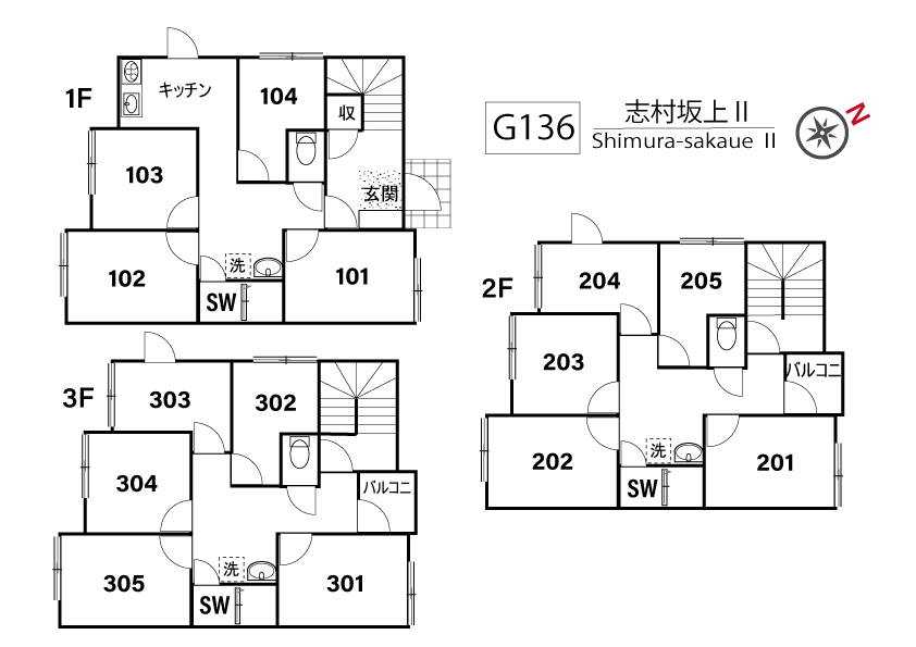 G136/K499 Tokyoβ Shimura-sakaue 3 (Shimura-sakaue Ⅱ)間取り図