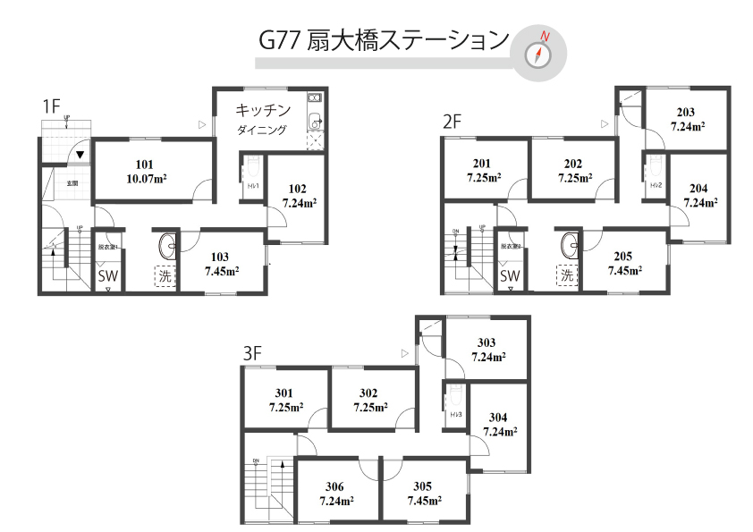G77/J219 Tokyoβ Ogi-ohashi 2 (Ogi-ohashi Station)間取り図