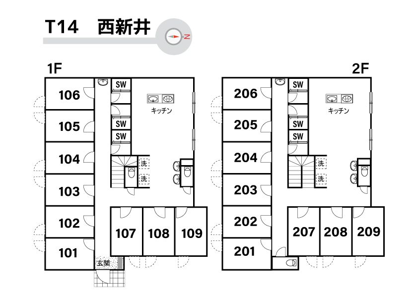 T14/J313 Tokyoβ 竹ノ塚28間取り図