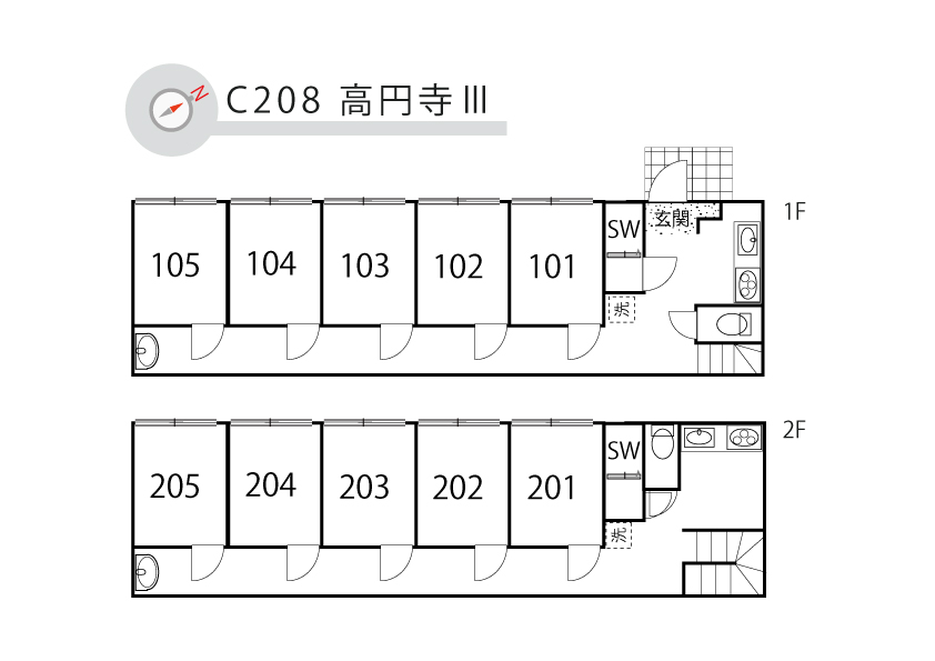 C208/K7 Tokyoβ 野方21間取り図