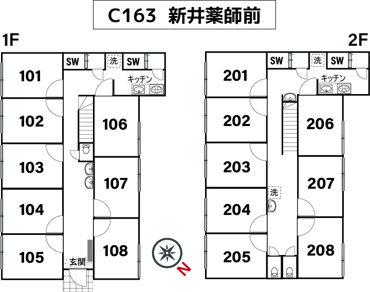 C163 コリビングハウス新井薬師間取り図