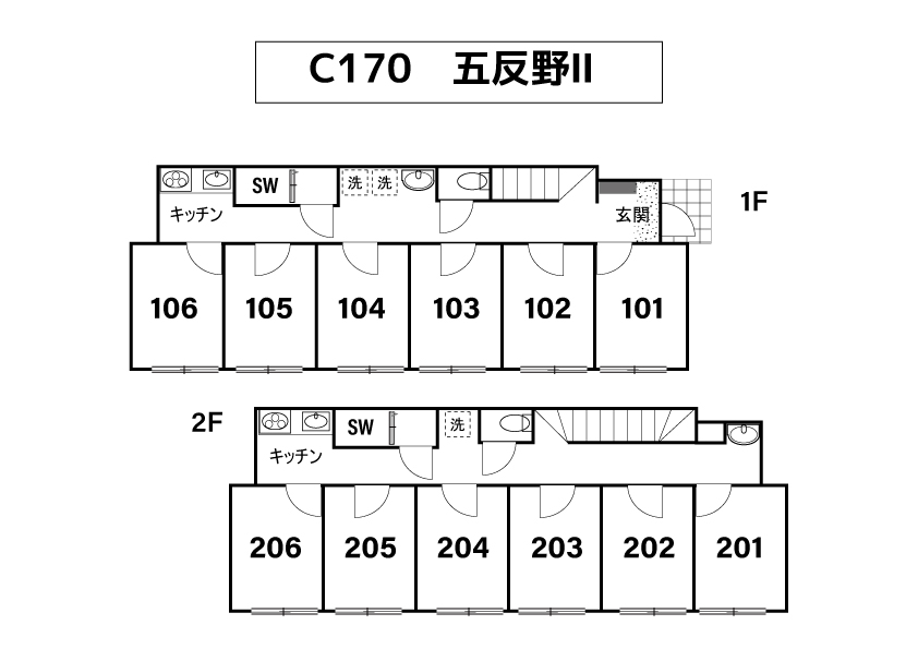C170/J212 Tokyoβ 五反野3（コリビングハウス五反野Ⅱ）間取り図