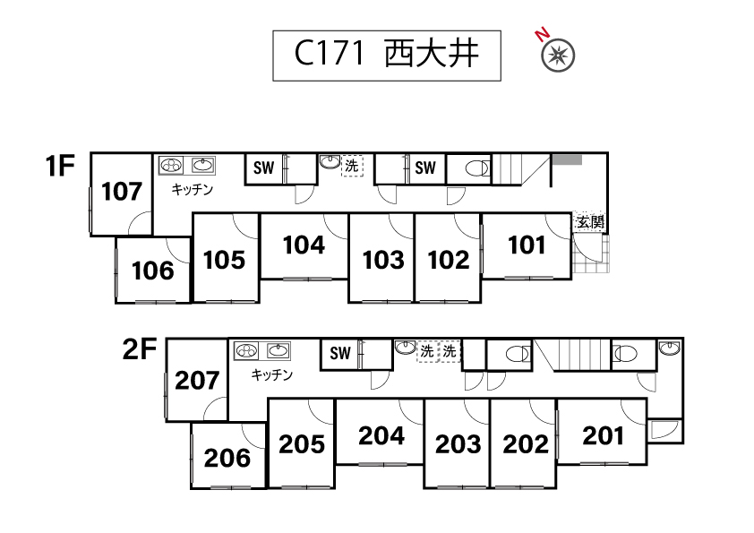 C171/L306 Tokyoβ 西大井7間取り図