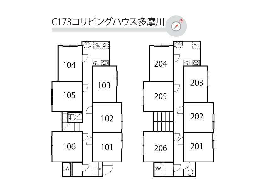 C173/K251 Tokyoβ Unoki間取り図