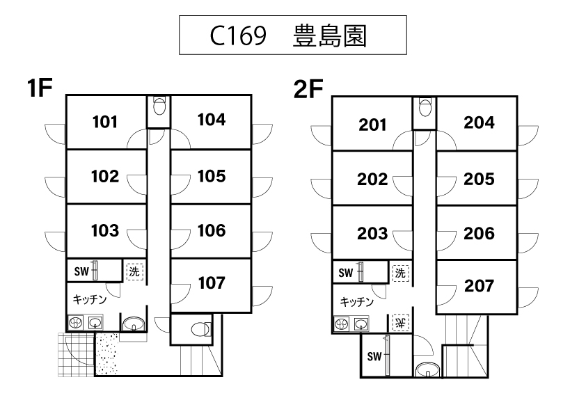 C169/K446 Tokyoβ 豊島園3間取り図