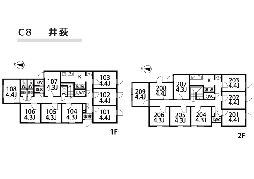 C8/L110 Tokyoβ이오기2間取り図