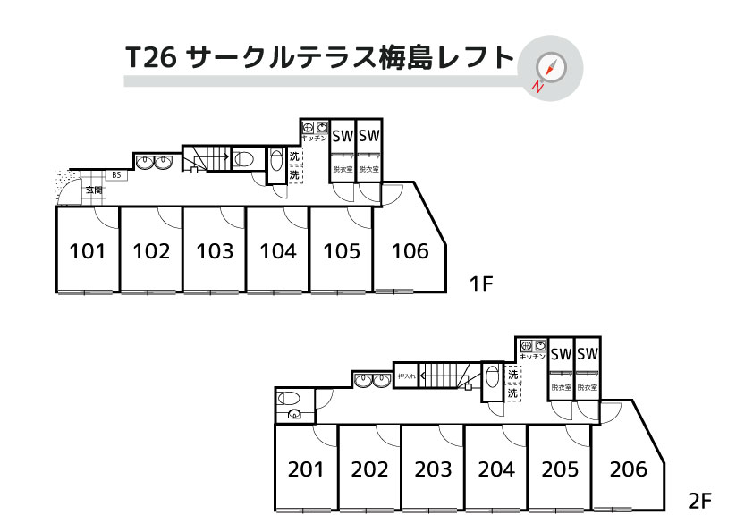 T26/K257 Tokyoβ Umejima 6 (CIRCLE TERRACE Umejima)間取り図