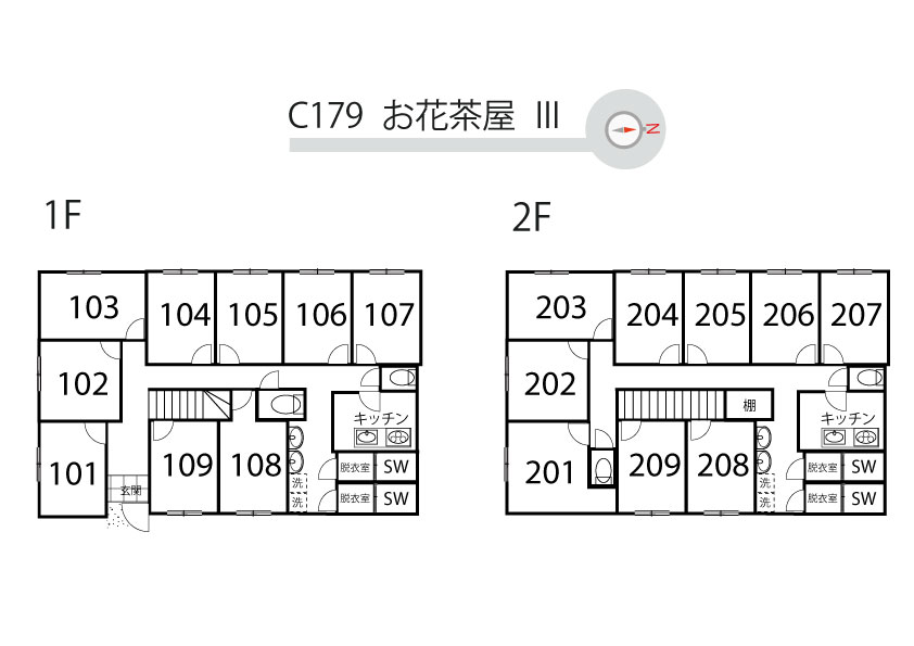 C179/J209 Tokyoβ Ohanajaya 9間取り図