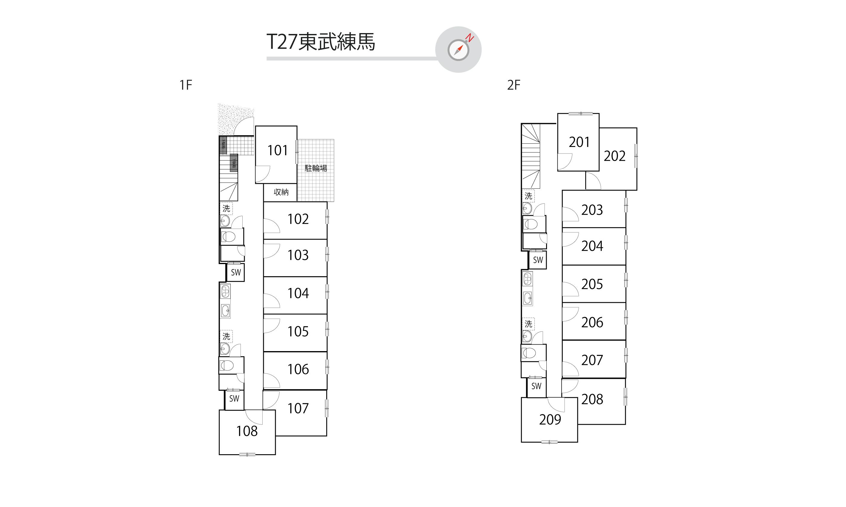 T27/K256 Tokyoβ Tobu-nerima 4 (YADOKARI Tobu-nerima)間取り図