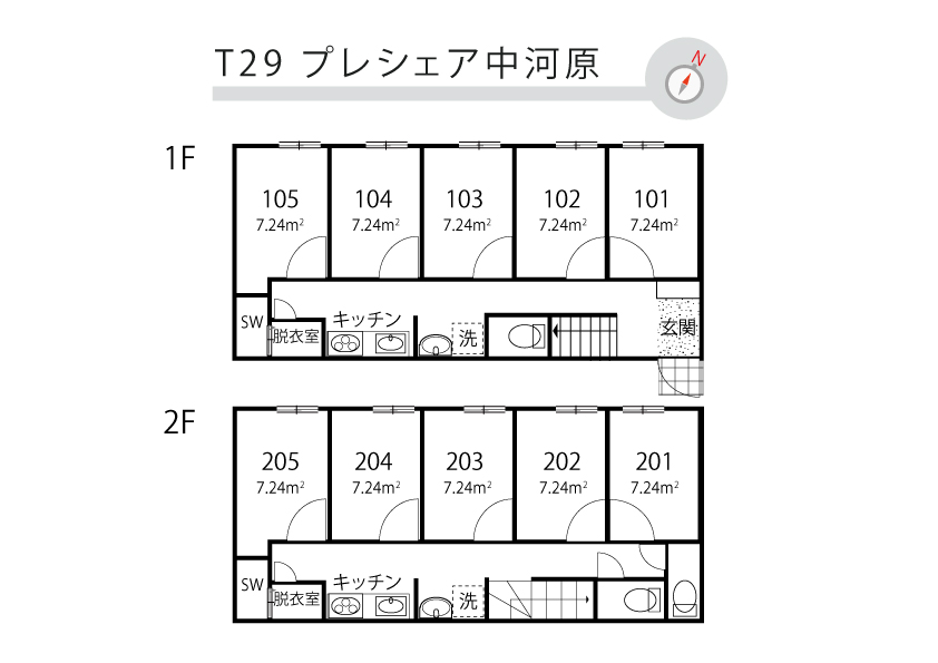 T29/F15 TOKYO β 中河原間取り図
