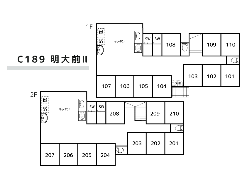 C189/K96   Tokyoβ  메이다이마에4間取り図