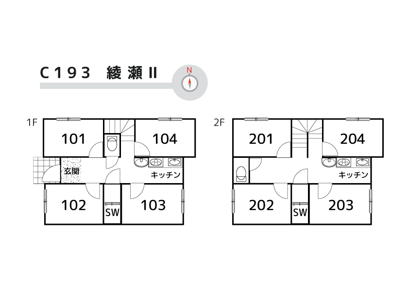 C193/K236 Tokyoβ 綾瀬6間取り図