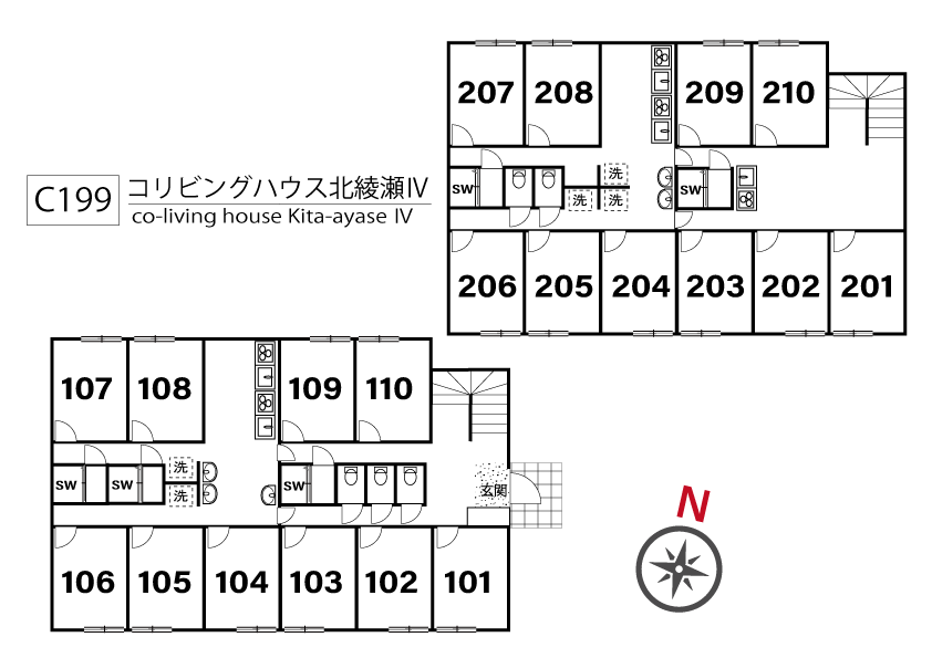 C199/J343 Tokyoβ Kita-ayase1間取り図