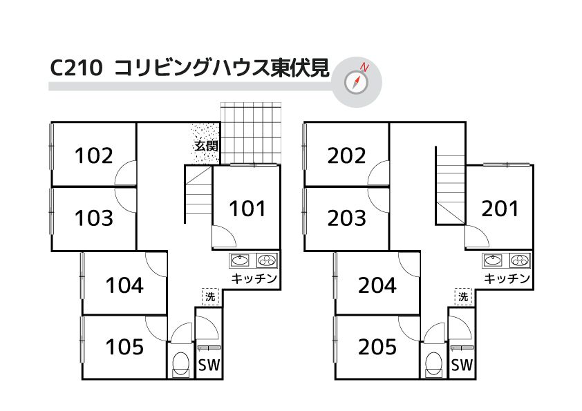 C210/L232 Tokyoβ 東伏見3間取り図