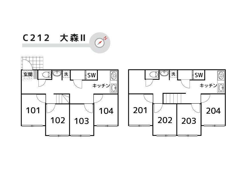 C212 Co-living house 大森Ⅱ間取り図
