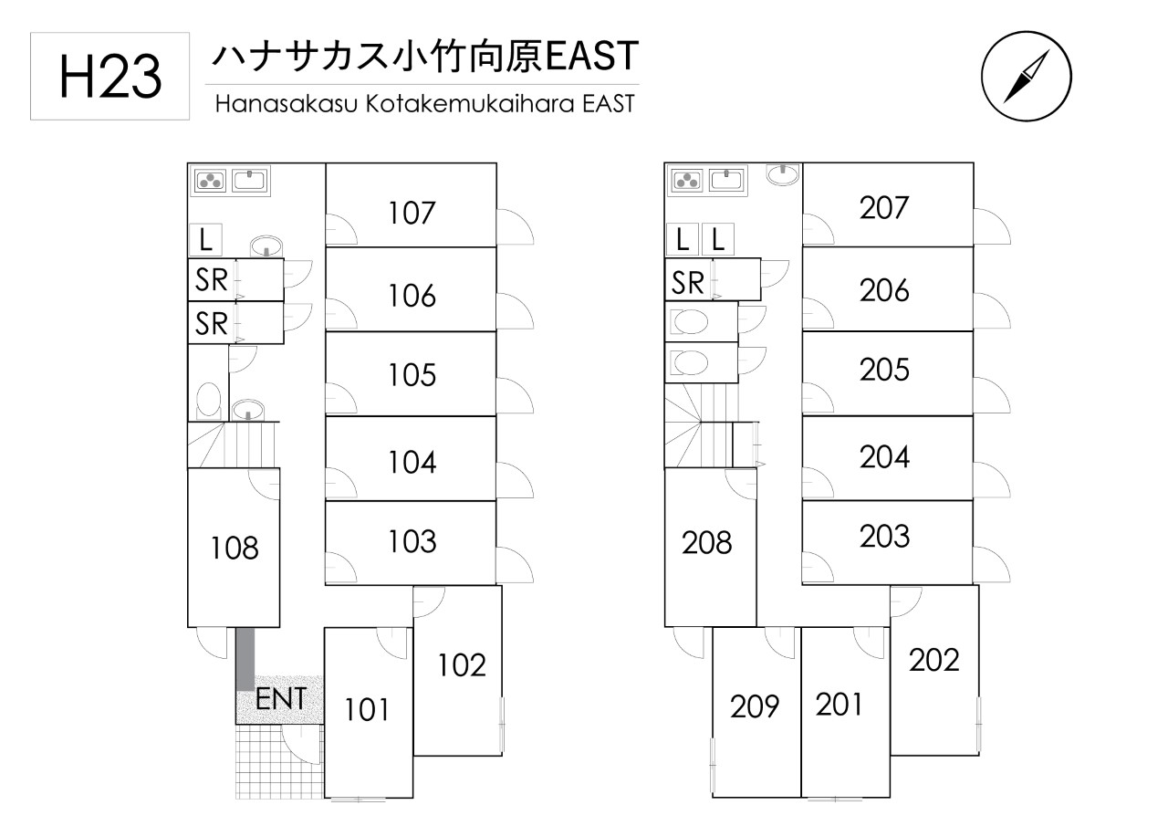 H23/F81 TOKYO β Kotake-mukaihara 8 (hanasakasu Kotake-mukaihara EAST)間取り図