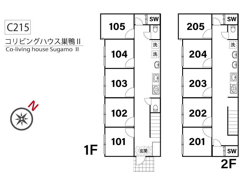 C215/J307 Tokyoβ 新庚申塚間取り図