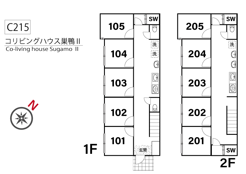 C215/J307 Tokyoβ Shinko-shinzuka間取り図