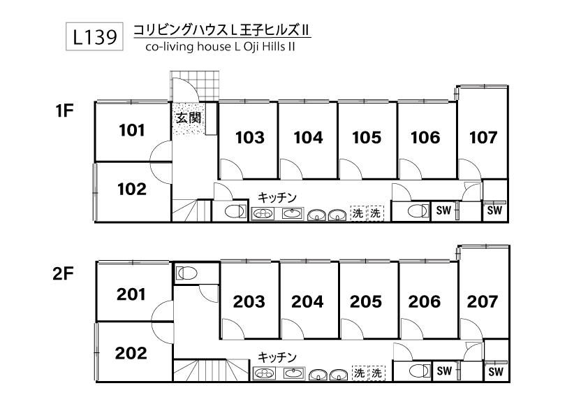 L139 Tokyoβ 西ケ原2間取り図