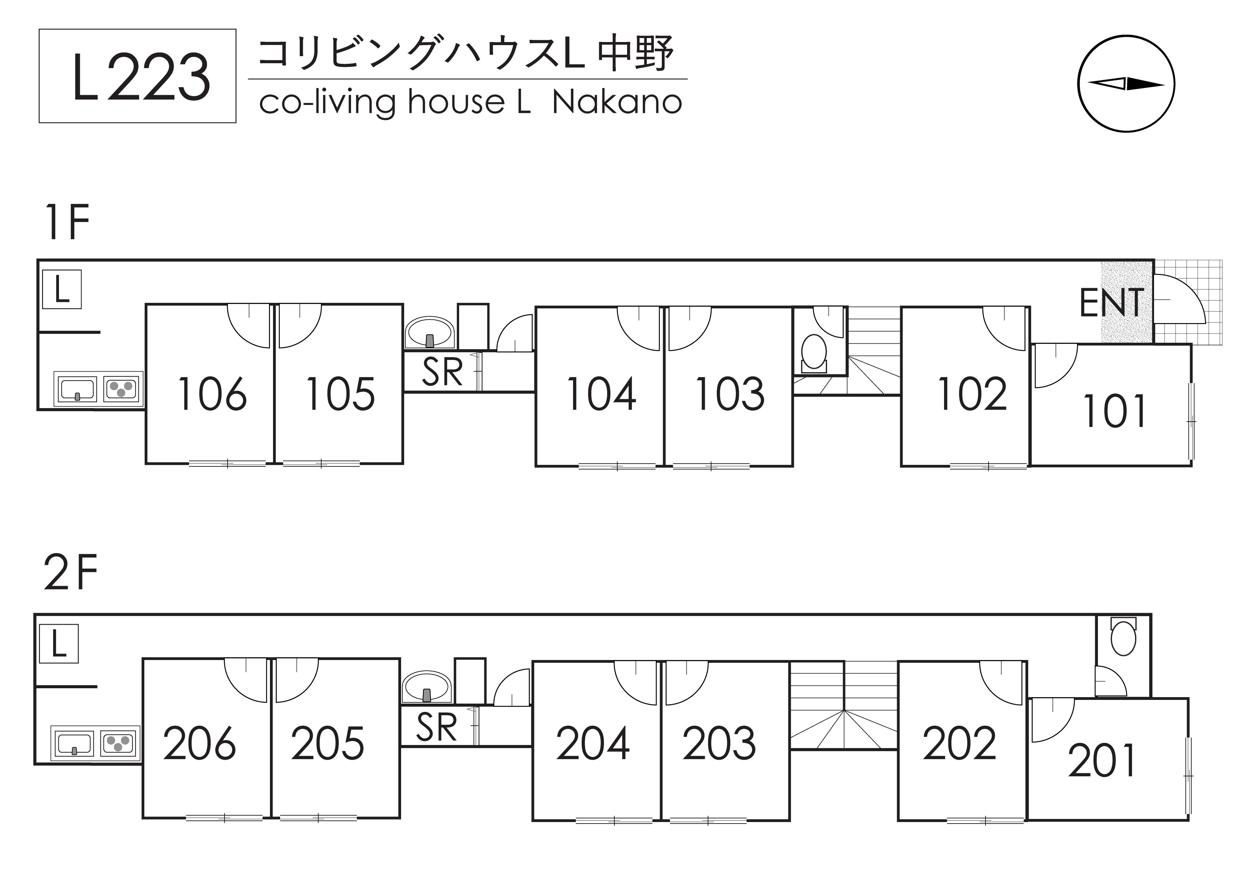 L223 Tokyoβ 中野1間取り図