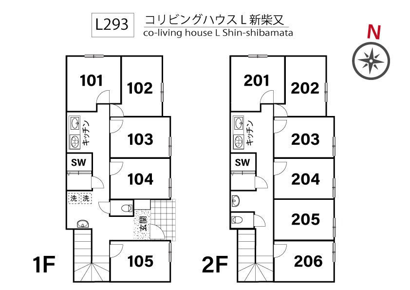 L293 Tokyoβ 新柴又6間取り図
