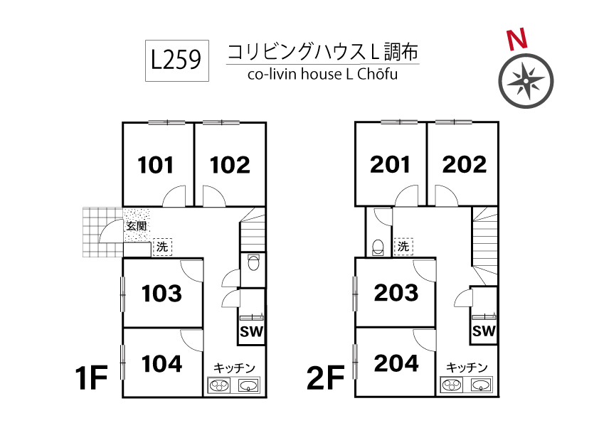 L259 Tokyoβ 仙川1間取り図