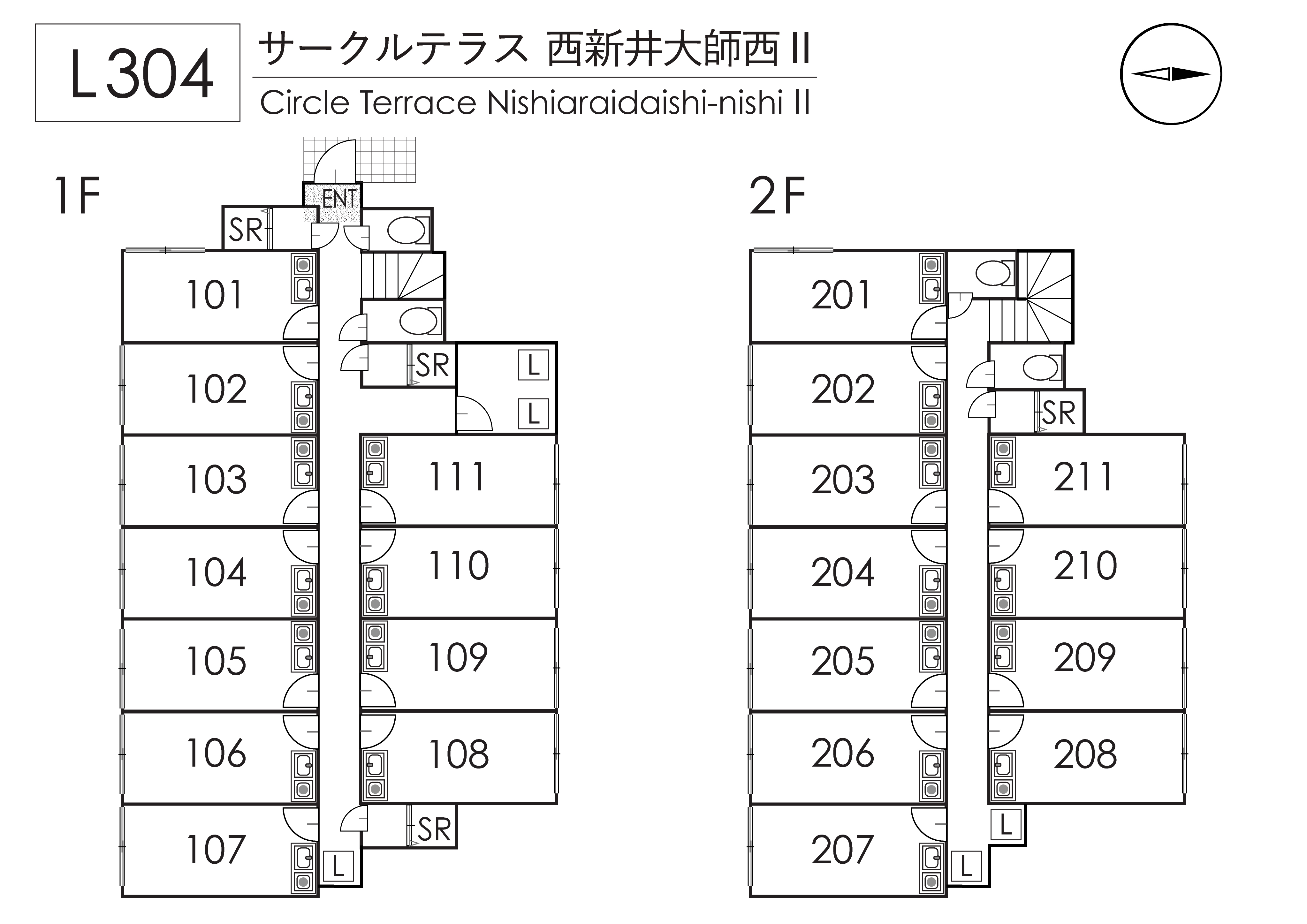 L304 Tokyoβ Nishiaraitaishi-nishi 8 (CIRCLE TERRACE L Nishiaraitaishi-nishiⅡ)間取り図