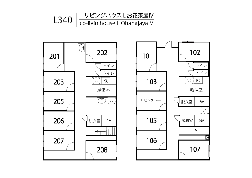 L340 Tokyoβ 오하나자야5間取り図