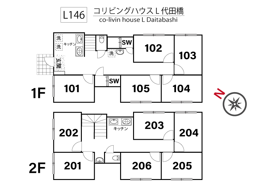 L146 Tokyoβ 다이타바시1間取り図