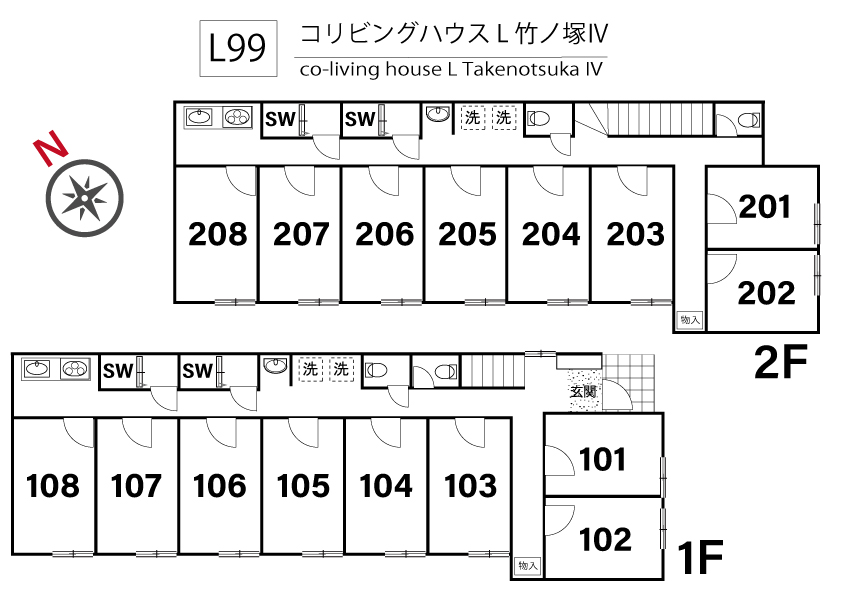 L99  Tokyoβ타케노즈카12間取り図