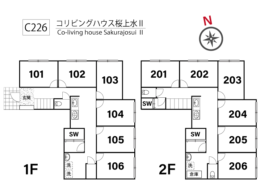 C226/K110 Tokyoβ Sakurajosui間取り図