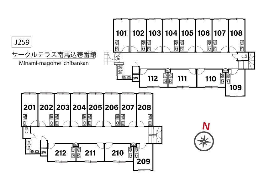 J259 Tokyoβ 西馬込2間取り図