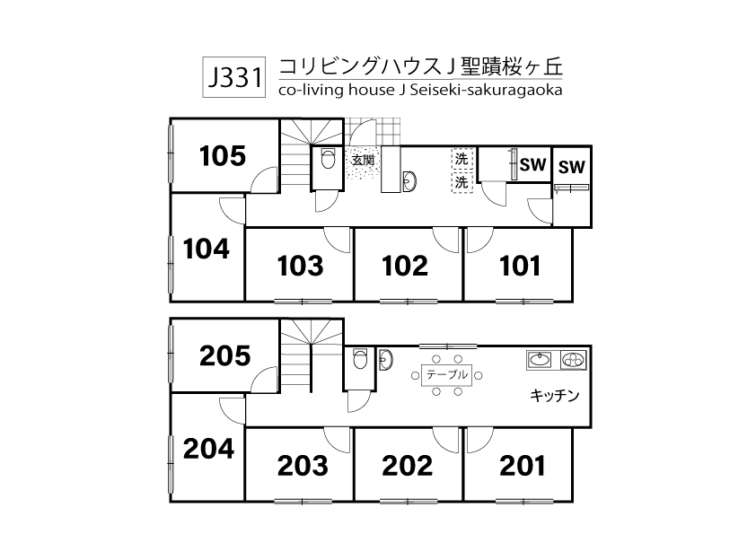 J331 Tokyoβ 聖蹟桜ヶ丘間取り図