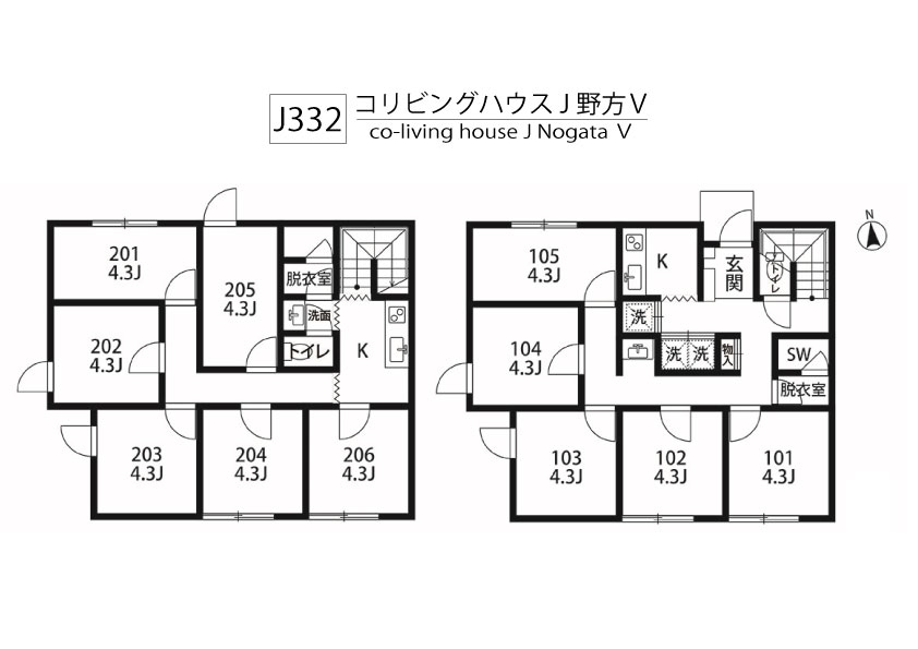 J332 Tokyoβ 野方3間取り図