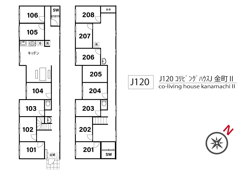 J120 Tokyoβ 金町5間取り図