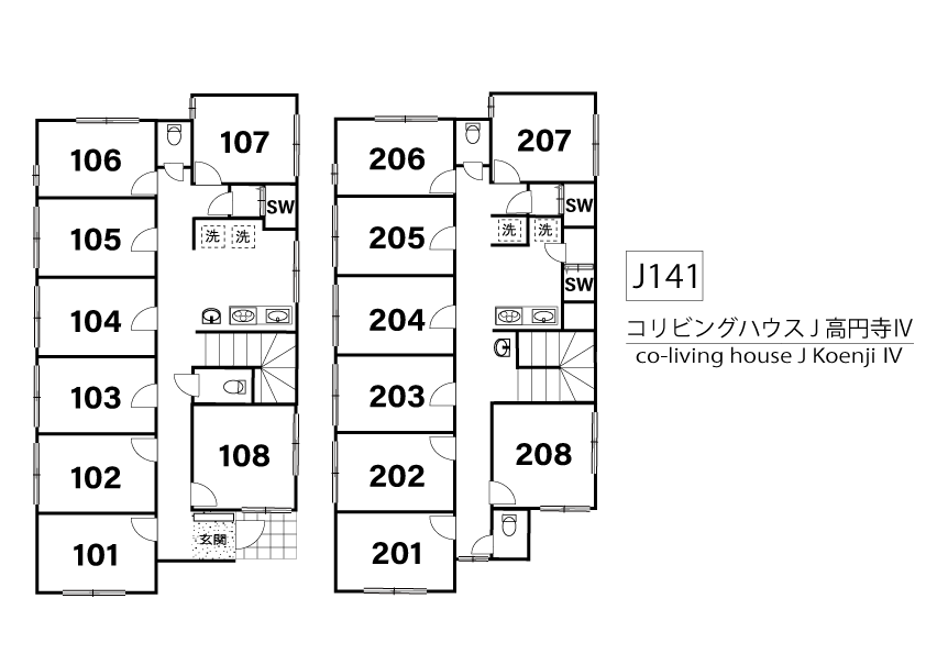 J141 Tokyoβ 都立家政15間取り図