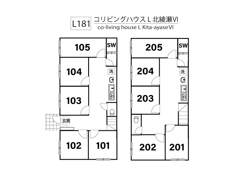 L181 Tokyoβ 北綾瀬10間取り図