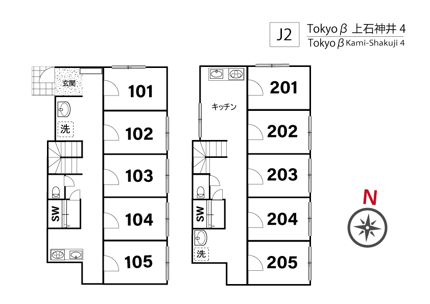 J2 Tokyoβ 上石神井4間取り図