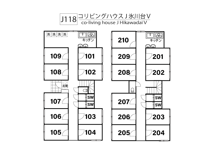 J118 Tokyoβ Hikawadai 1間取り図
