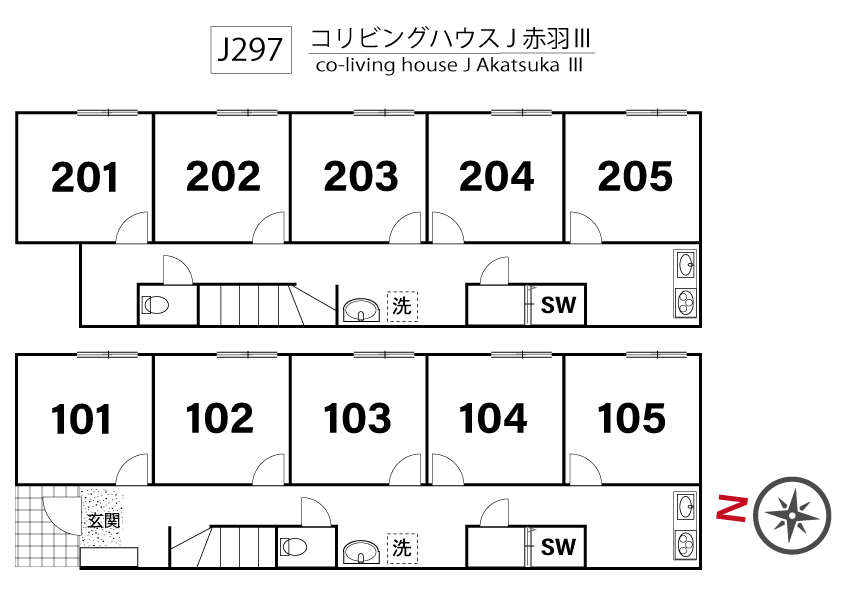 J297  Tokyoβ 아카바네3間取り図