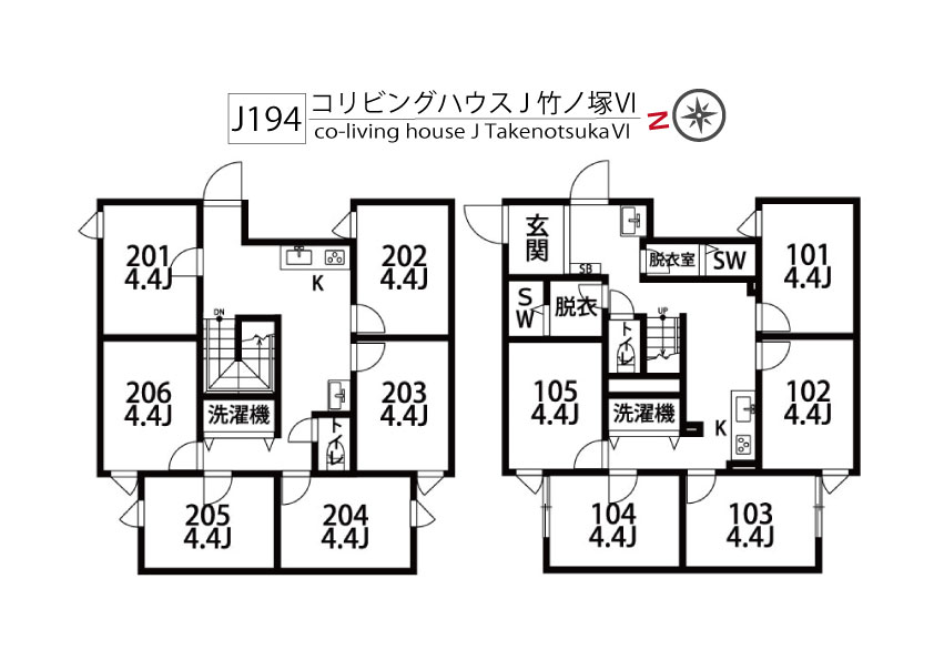 J194 Tokyoβ Takenotsuka 30 間取り図