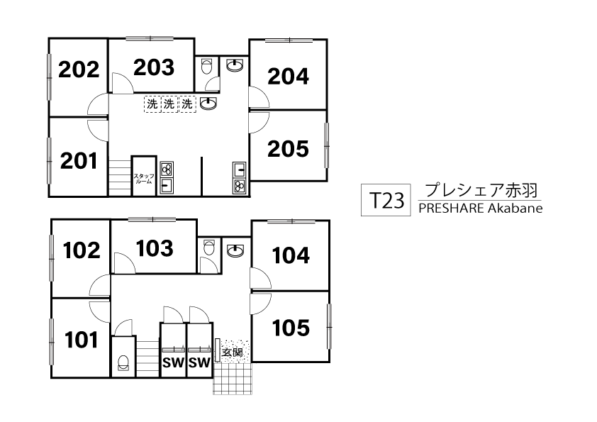 T23/F8 TOKYO β 赤羽6間取り図