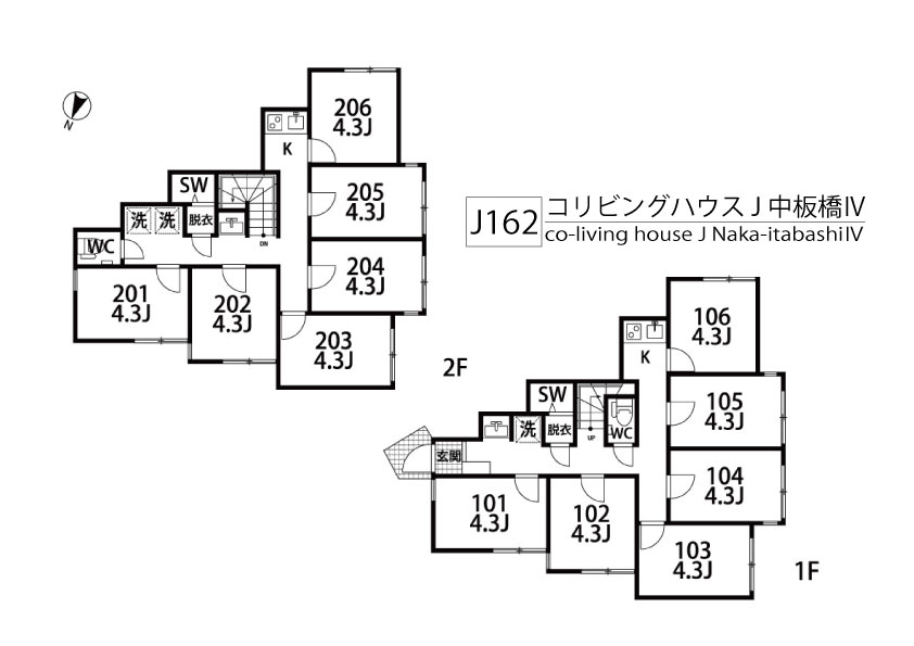 J162Tokyoβ 나카이타바시３間取り図