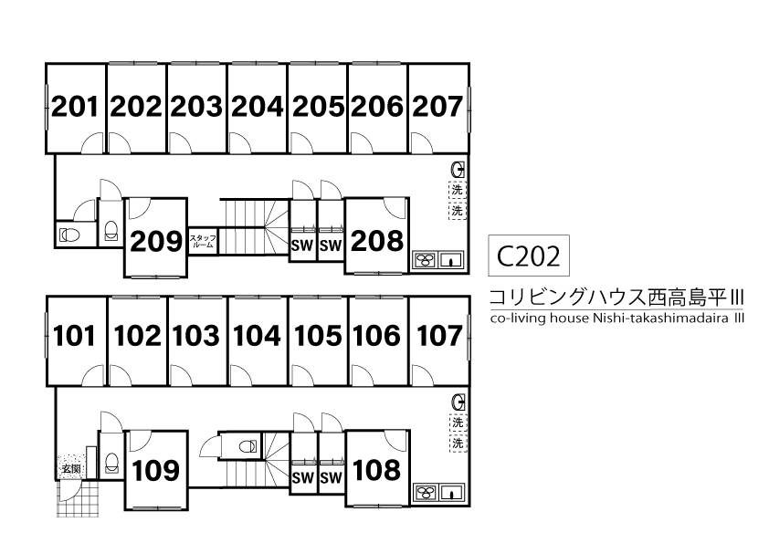 C202/K91 Tokyoβ니시타카시마다이라 10間取り図