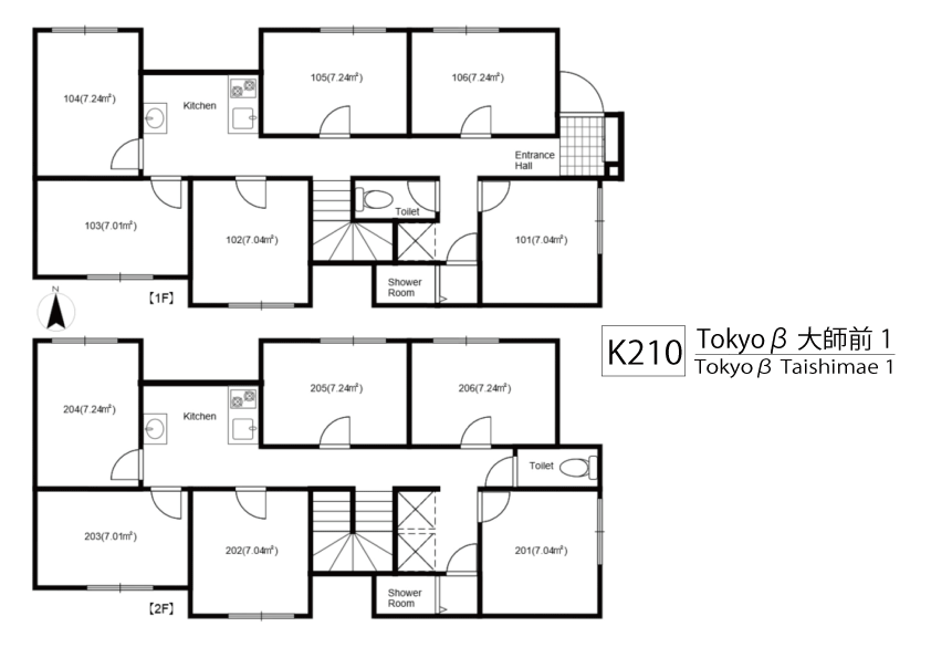 K210 Tokyoβ Taishimae 1間取り図